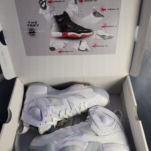 Jordan Kids White and Gray Sneakers